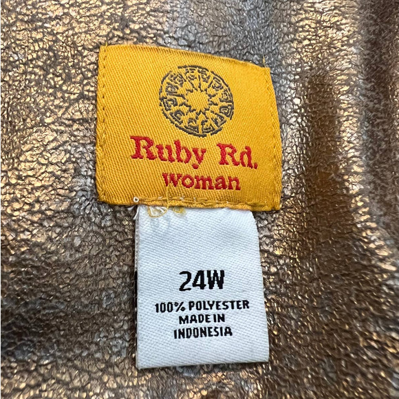 NEW Ruby Rd. Women's Jacket Size 24W in Gold and Gray Snap Front - Picture 6 of 8